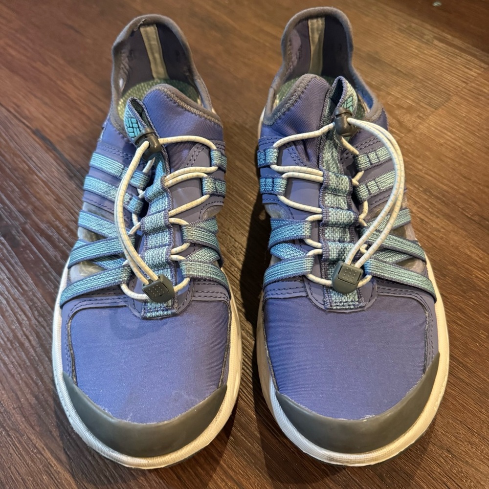 Columbia light blue and Teal Boat Shoes
